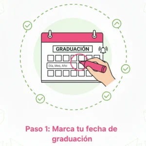 Paso 1 Marca tu fecha de graduación