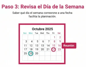 Paso 3: Revisa el Día de la Semana