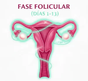 2. Fase Folicular (días 1–13)