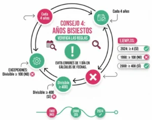Consejo 4: Verifica Dos Veces las Reglas de los Años Bisiestos