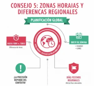 Consejo 5: Ten en Cuenta las Zonas Horarias y las Diferencias Regionales
