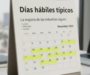 Días hábiles típicos