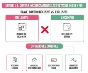 Error #4 Contar Incorrectamente Las Fechas de Inicio y Fin