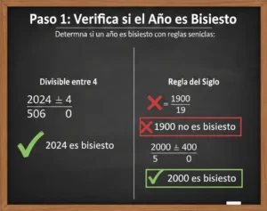 Paso 1 Verifica si el Año es Bisiesto