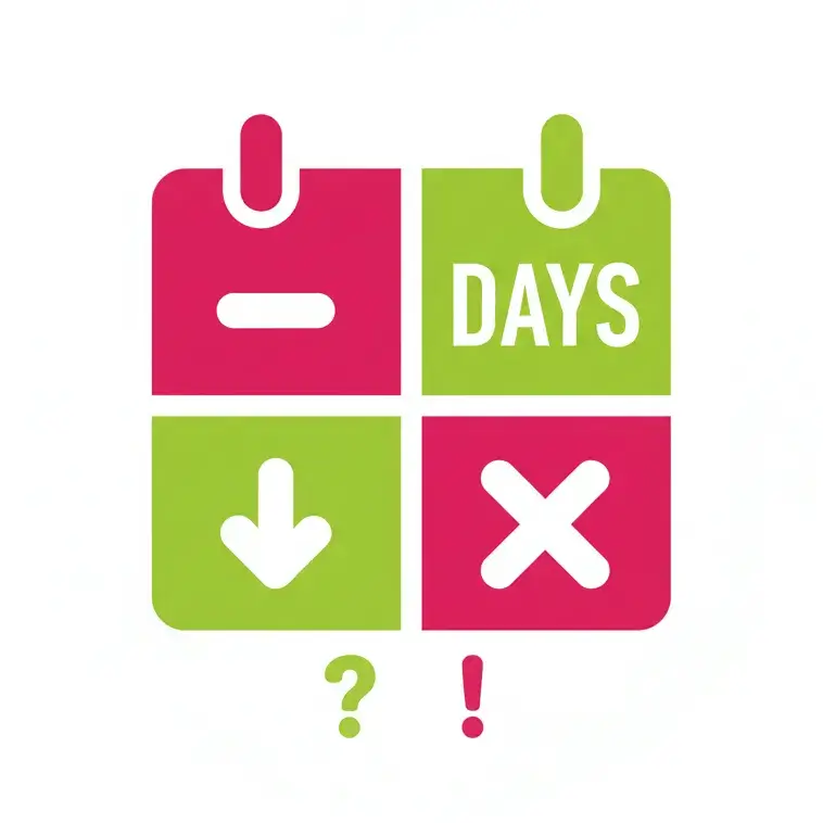 Resultados negativos de días