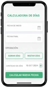 Paso 2 Suma o Resta Días
